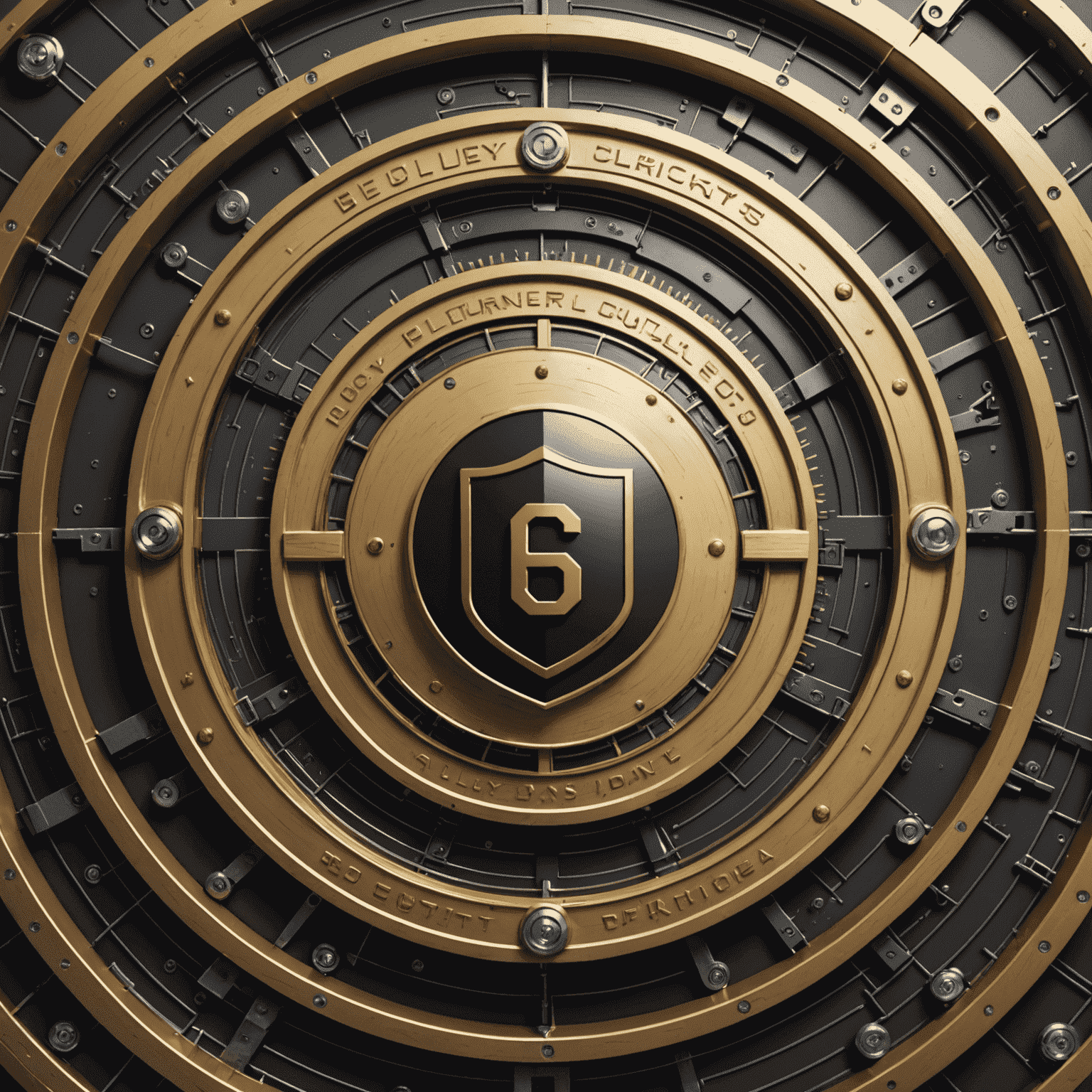 A visual representation of RollerCoin's security measures, showing multiple layers of protection surrounding digital assets