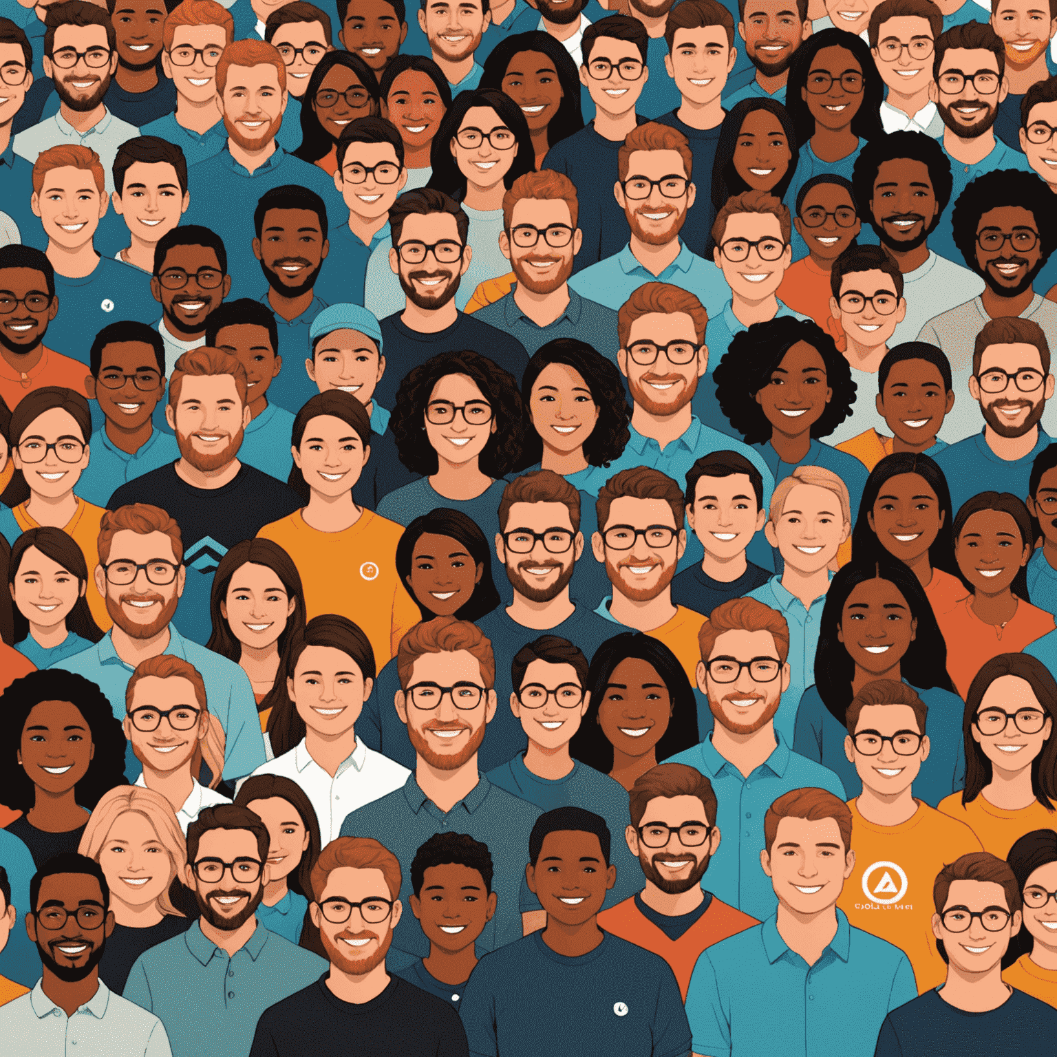 A collage of RollerCoin users' avatars surrounding the RollerCoin logo, symbolizing community trust and engagement