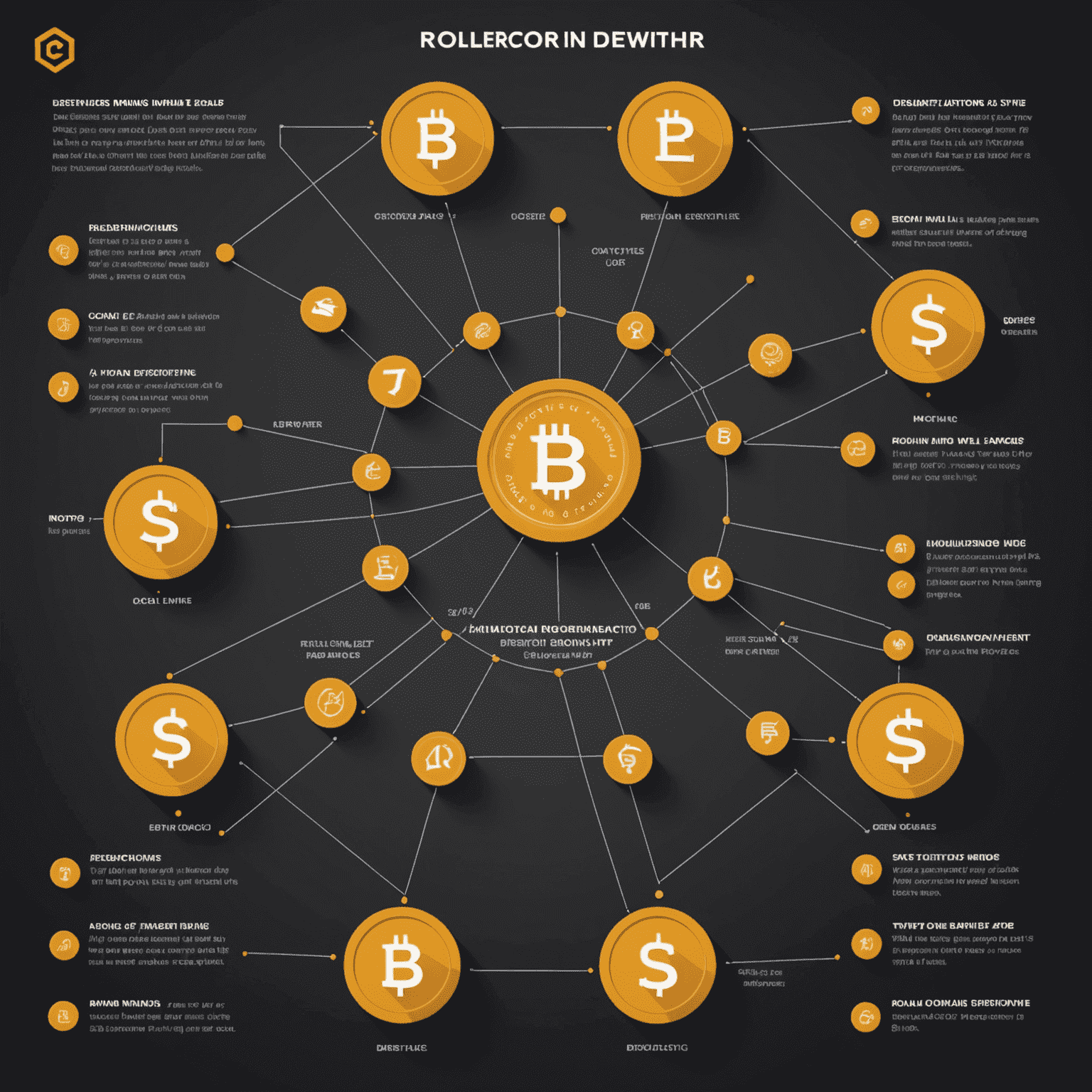 A diagram showing RollerCoin's mining algorithm, with clear visual representations of how mining power is calculated and rewards are distributed
